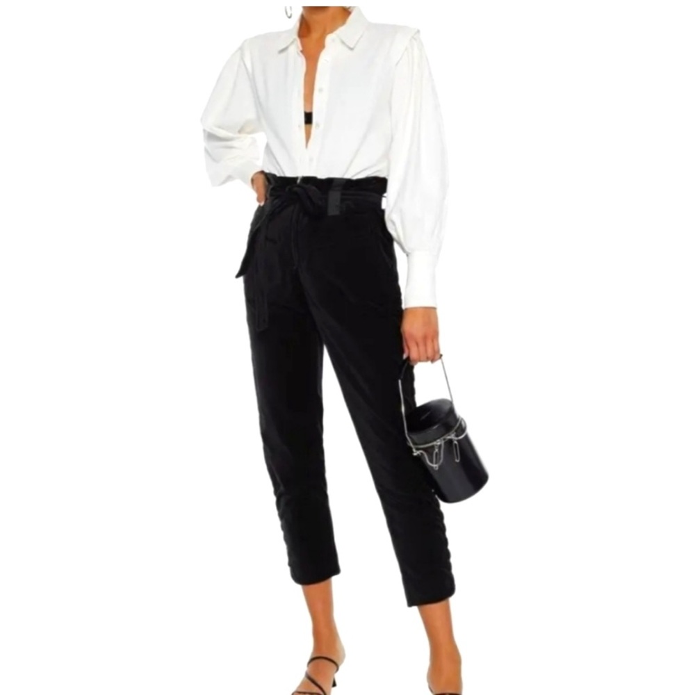 IRO $490 NWT Cropped Lace Up Velvet Pant size 34/2